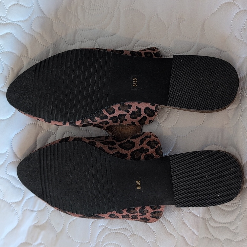 Leather leopard print mule - Picture 4 of 4